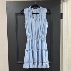 Sky Blue Sleeveless Mini Dress